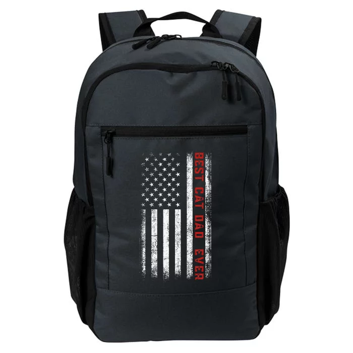 Best Cat Dad Ever American Flag Cat Dad Fathers Day Daily Commute Backpack