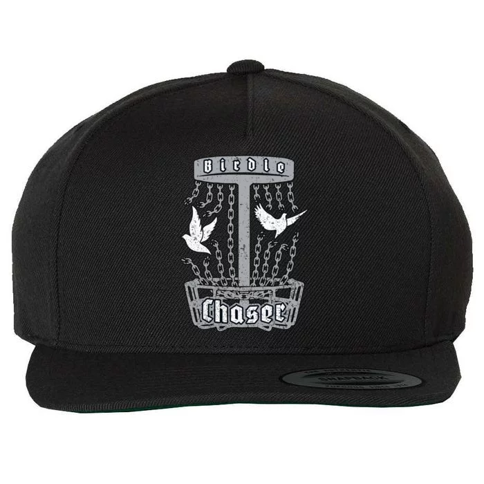 Birdie Chaser Disc Golf Frolf Doves Breaking Basket Chains Meaningful Gift Wool Snapback Cap