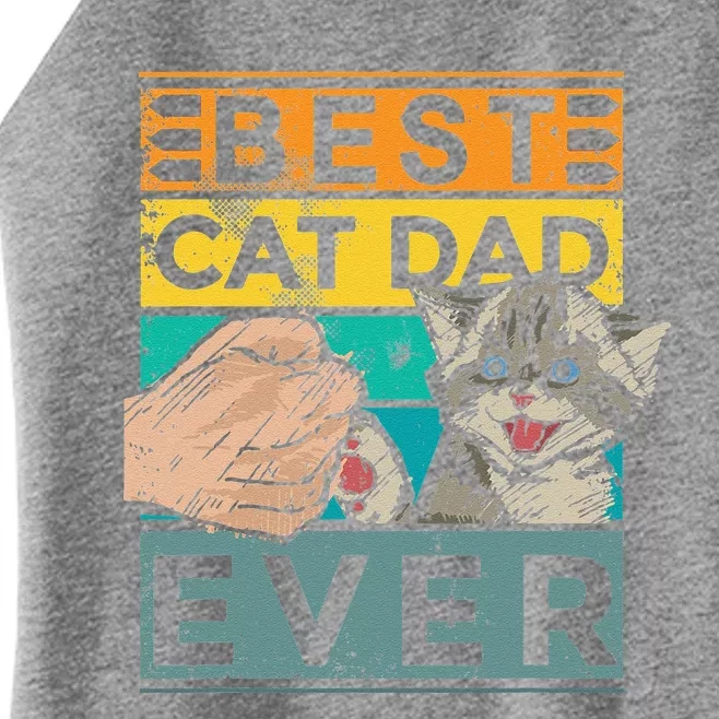 Best Cat Dad Ever Cat Dad Fathers Day Father Birthday Cat Gift Women’s Perfect Tri Rocker Tank