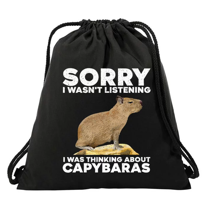 Best Capybara Design Pet Rodent Capybara Drawstring Bag