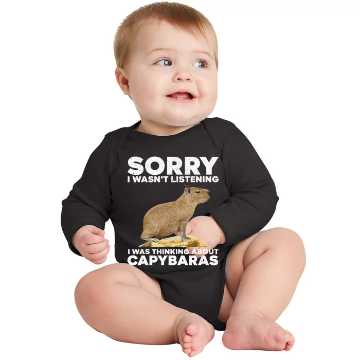 Best Capybara Design Pet Rodent Capybara Baby Long Sleeve Bodysuit