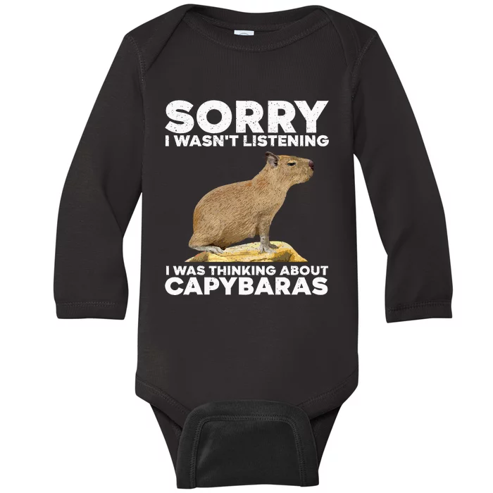 Best Capybara Design Pet Rodent Capybara Baby Long Sleeve Bodysuit