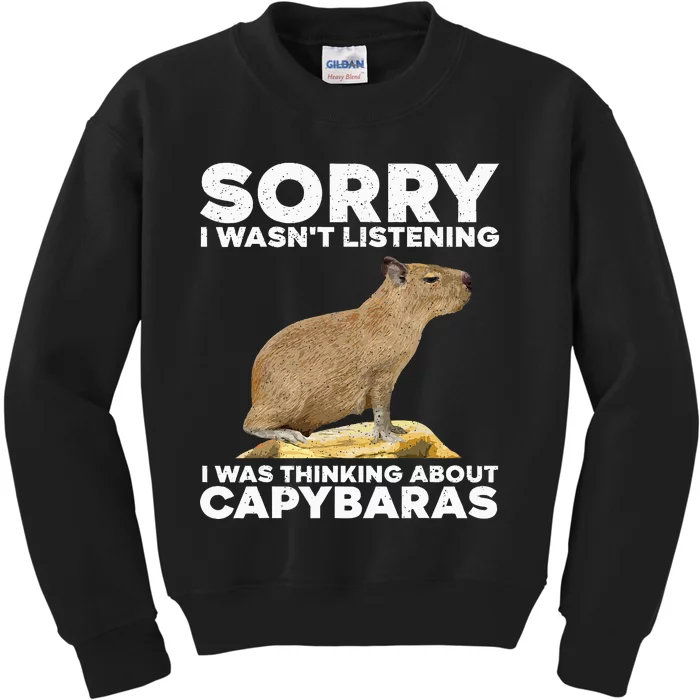 Best Capybara Design Pet Rodent Capybara Kids Sweatshirt