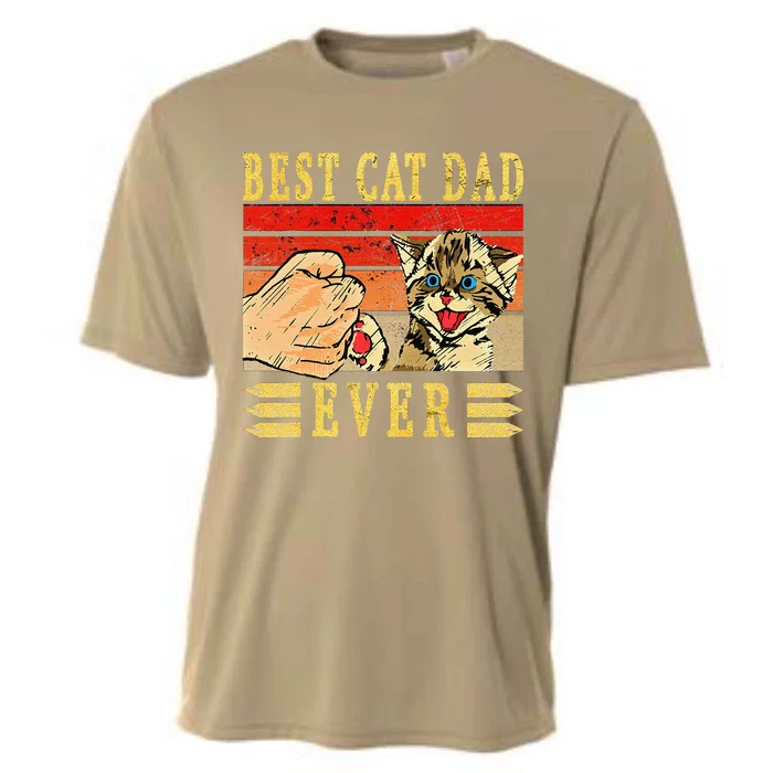 Best Cat Dad Ever Cat Dad Fathers Day Father Birthday Cat Cooling Performance Crew T-Shirt