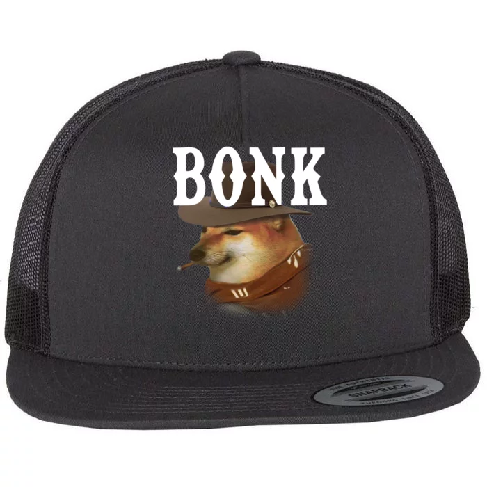 Bonk Cowboy Dog Flat Bill Trucker Hat