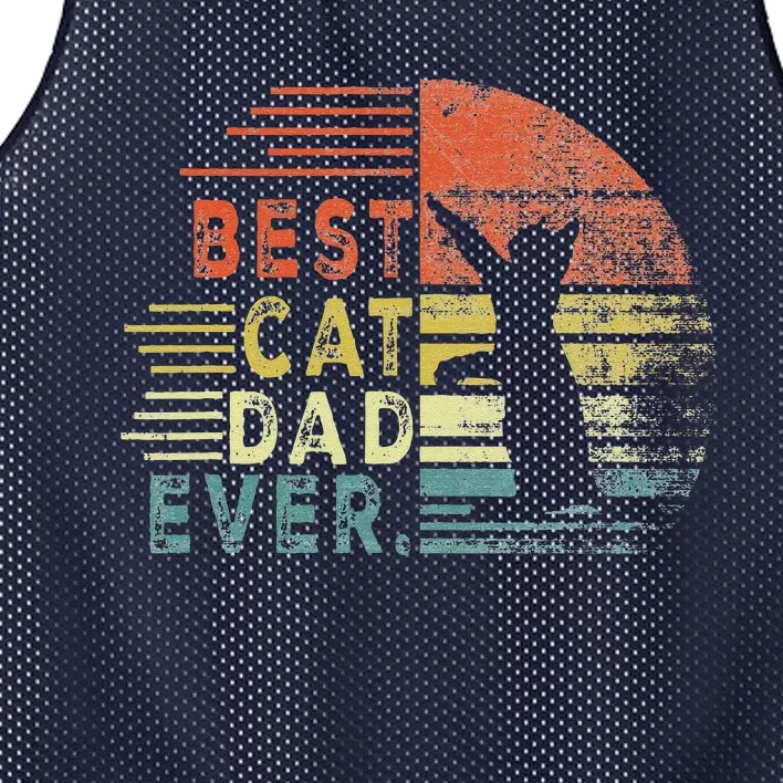 Best Cat Dad Ever Cat Gifts For Cat Lovers Fathers Day Mesh Reversible Basketball Jersey Tank