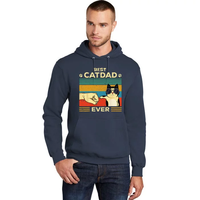 Best Cat Dad Ever Dad Gifts Daddy Fathers Day Tall Hoodie