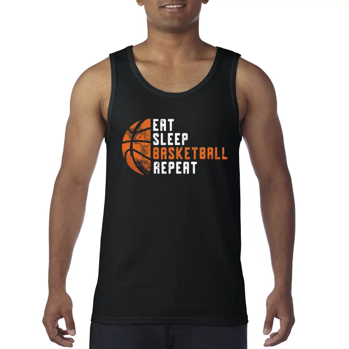 Basketball Coach Eat Sleep Basketball Repeat Basketball Tank Top