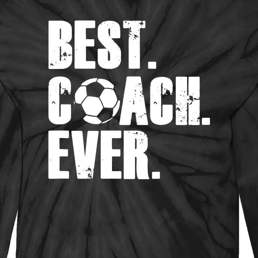 Best Coach Ever Soccer Coach Retro Tie-Dye Long Sleeve Shirt