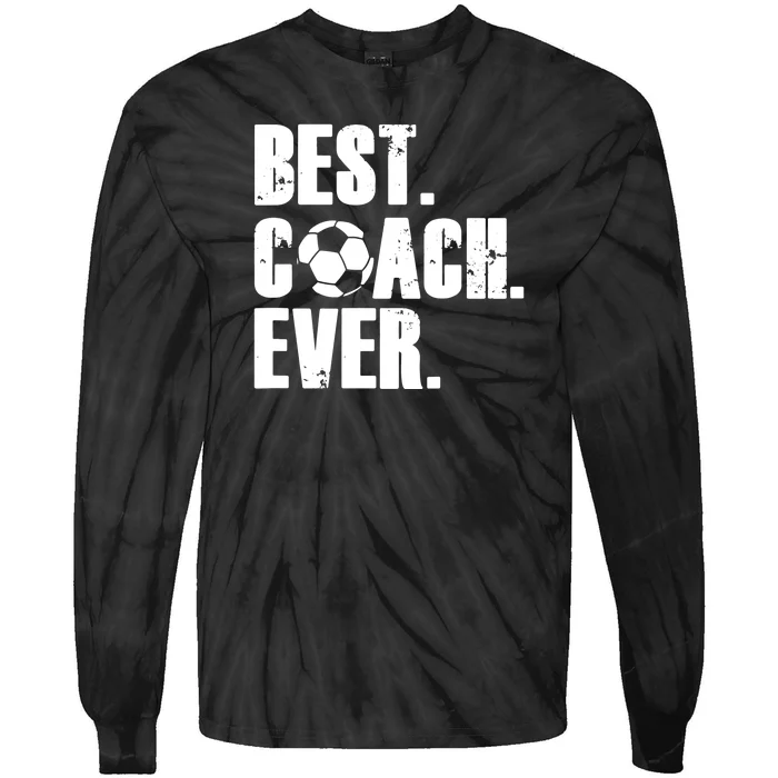 Best Coach Ever Soccer Coach Retro Tie-Dye Long Sleeve Shirt