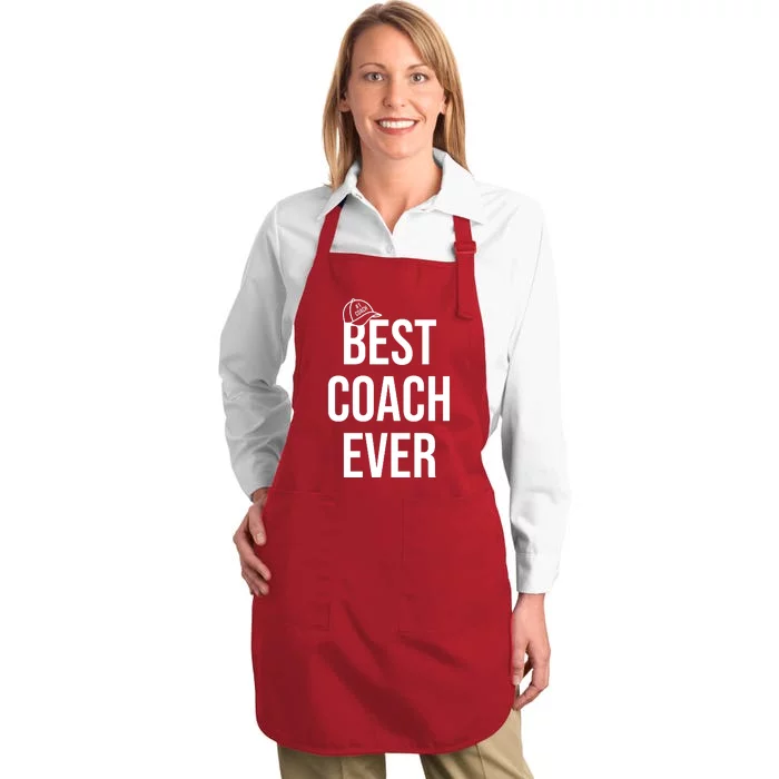 Best Coach Ever Sports Full-Length Apron With Pocket