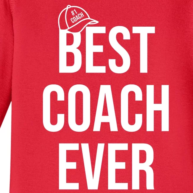 Best Coach Ever Sports Baby Long Sleeve Bodysuit