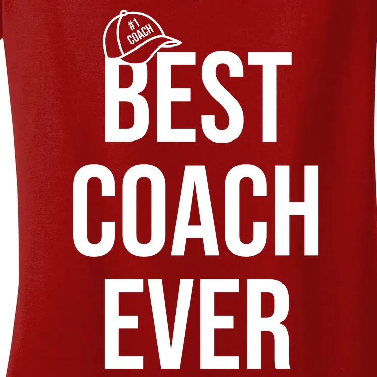 Best Coach Ever Sports Women's V-Neck T-Shirt