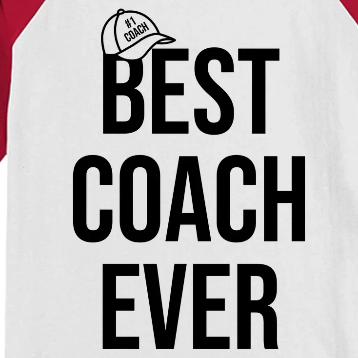 Best Coach Ever Sports Kids Colorblock Raglan Jersey