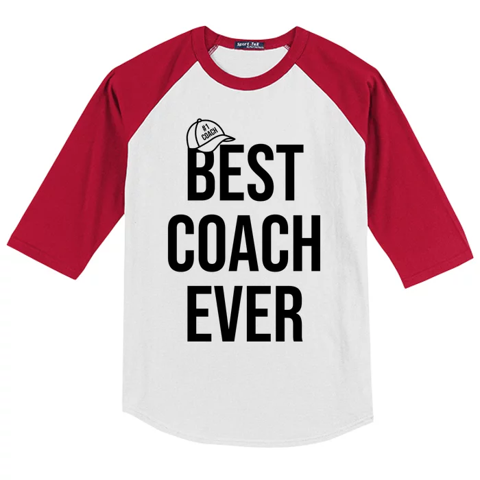 Best Coach Ever Sports Kids Colorblock Raglan Jersey