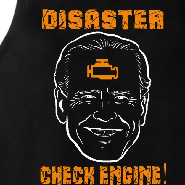 Biden Check Engine Is A Disaster Gift Ladies Tri-Blend Wicking Tank