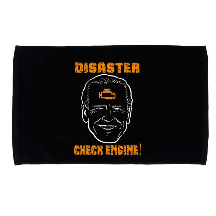 Biden Check Engine Is A Disaster Gift Microfiber Hand Towel