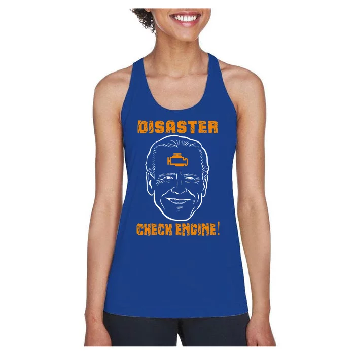 Biden Check Engine Is A Disaster Gift Women's Racerback Tank