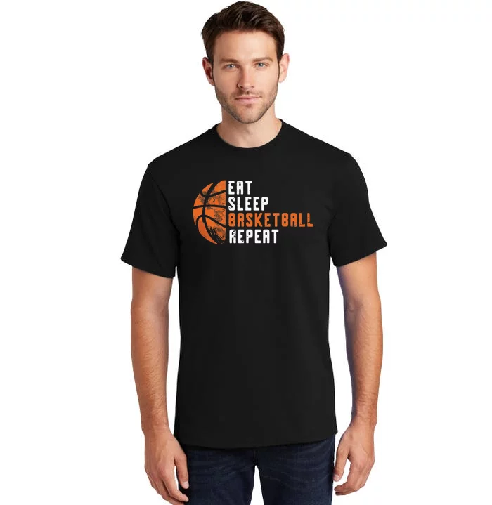 Basketball Coach Eat Sleep Basketball Repeat Basketball Tall T-Shirt