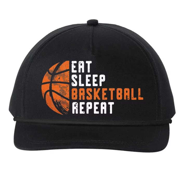 Basketball Coach Eat Sleep Basketball Repeat Basketball Snapback Five-Panel Rope Hat