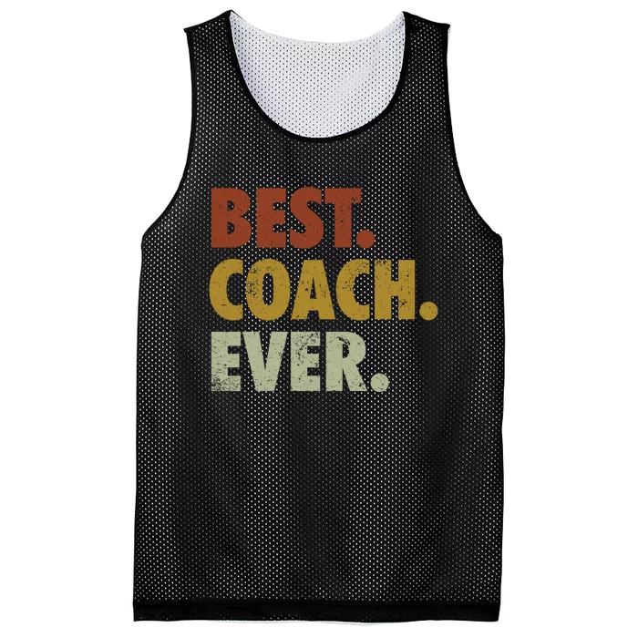 Best Coach Ever Gift For Sports Coach Gift Mesh Reversible Basketball Jersey Tank