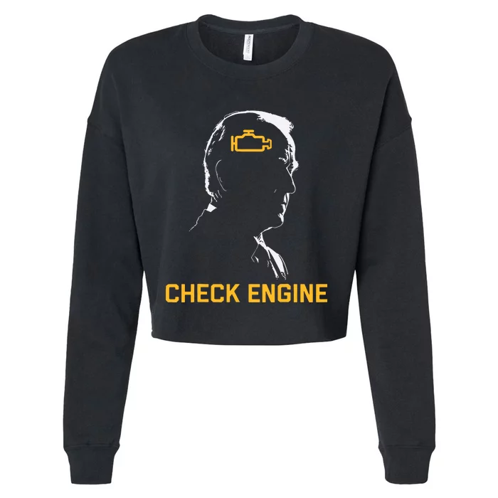 Biden Check Engine Cropped Pullover Crew