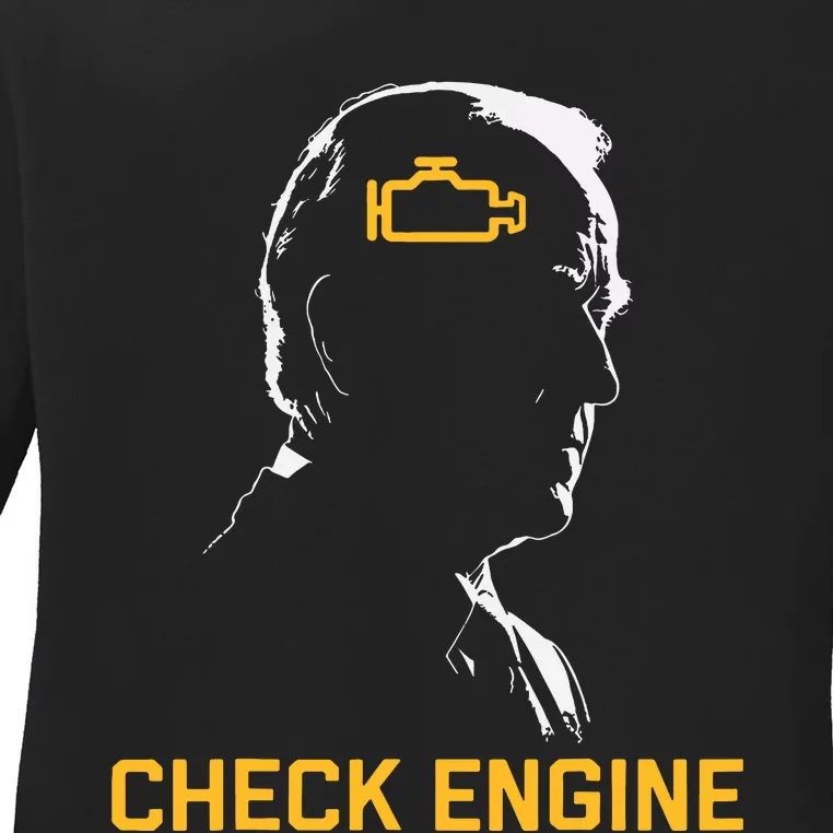 Biden Check Engine Ladies Long Sleeve Shirt