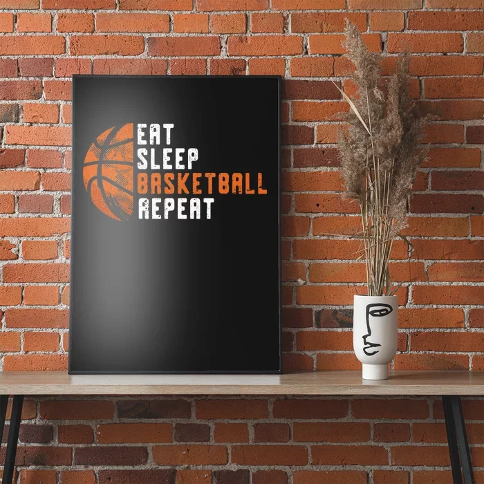 Basketball Coach Eat Sleep Basketball Repeat Basketball Poster