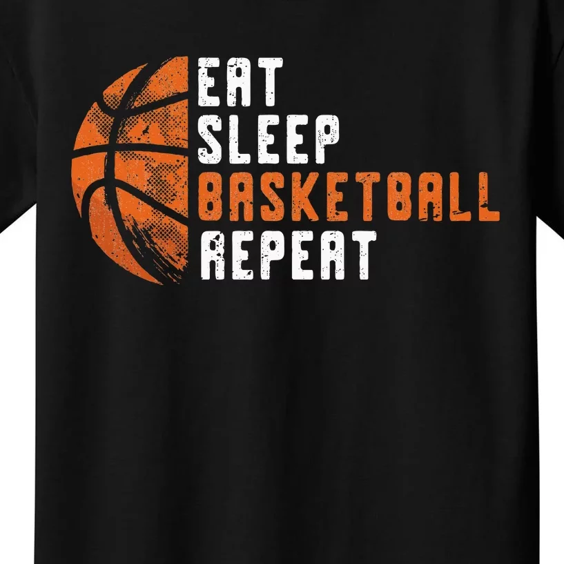 Basketball Coach Eat Sleep Basketball Repeat Basketball Kids T-Shirt