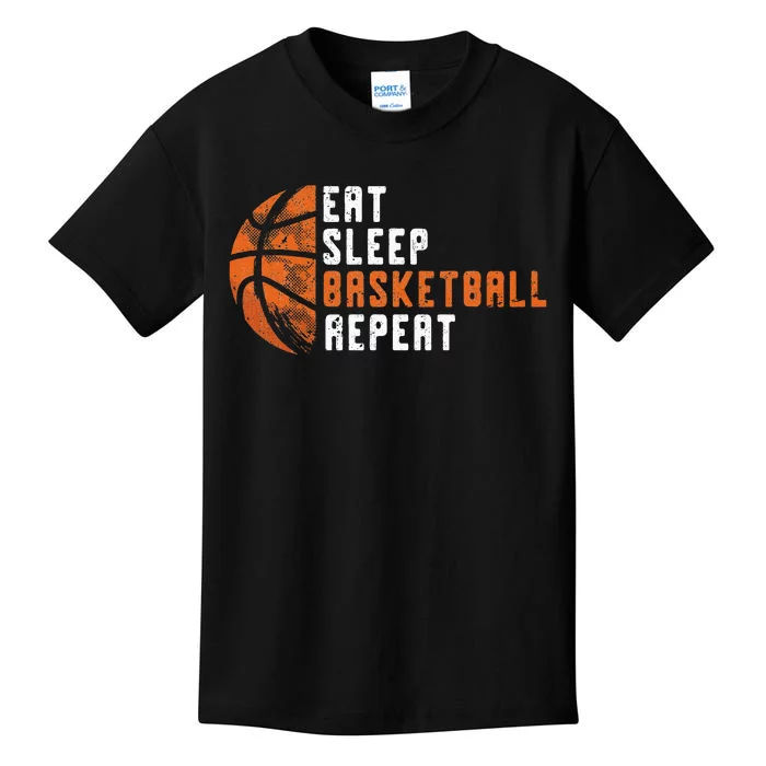 Basketball Coach Eat Sleep Basketball Repeat Basketball Kids T-Shirt