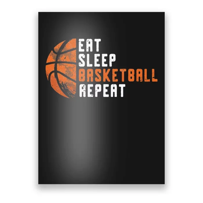 Basketball Coach Eat Sleep Basketball Repeat Basketball Poster