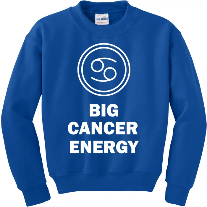 Big Cancer Energy Gift For Cancer Zodiac Sign Gift Kids Sweatshirt