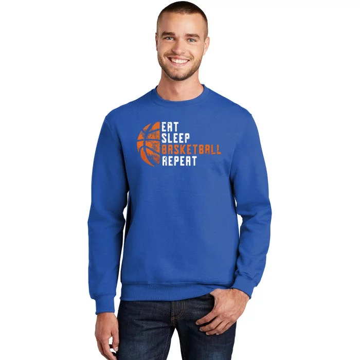 Basketball Coach Eat Sleep Basketball Repeat Tall Sweatshirt