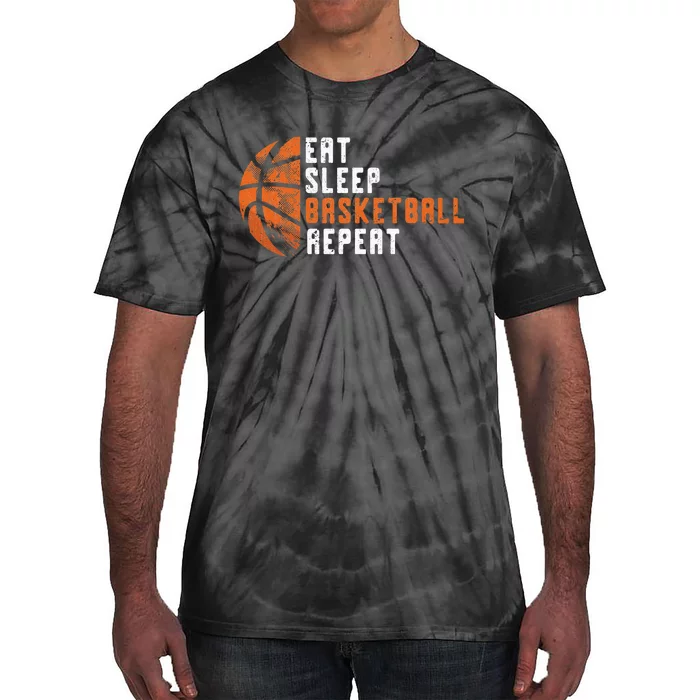 Basketball Coach Eat Sleep Basketball Repeat Basketball Tie-Dye T-Shirt