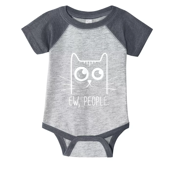 Black Cat Ew People I Cat Lover I Kitten I Cute Cat Infant Baby Jersey Bodysuit