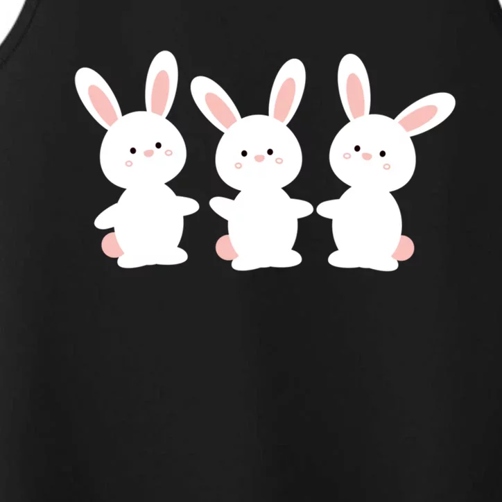 Bunny Cute Easter Religious Sunday Christian Holy Week Gift Performance Tank