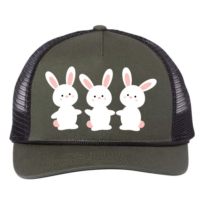 Bunny Cute Easter Religious Sunday Christian Holy Week Gift Retro Rope Trucker Hat Cap