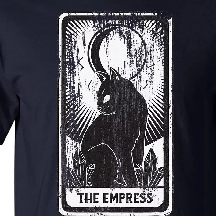 Black Cat Empress Tarot Card Tall T-Shirt