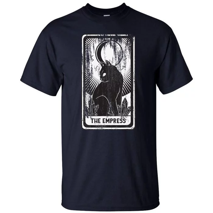 Black Cat Empress Tarot Card Tall T-Shirt