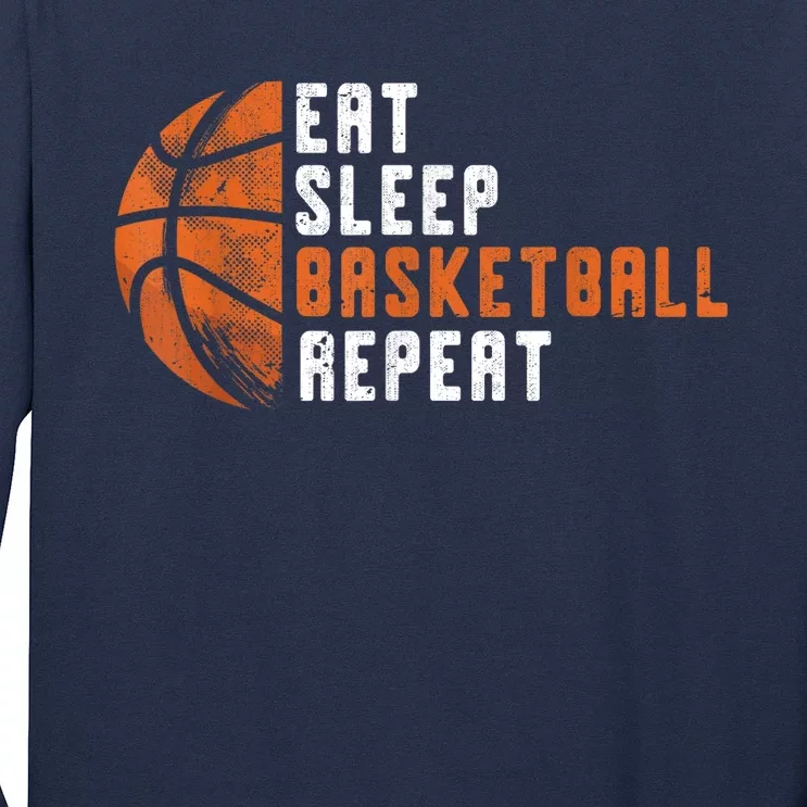 Basketball Coach Eat Sleep Basketball Repeat Basketball Long Sleeve Shirt