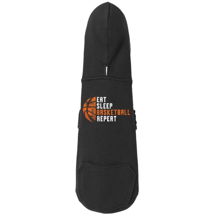 Basketball Coach Eat Sleep Basketball Repeat Basketball Doggie 3-End Fleece Hoodie