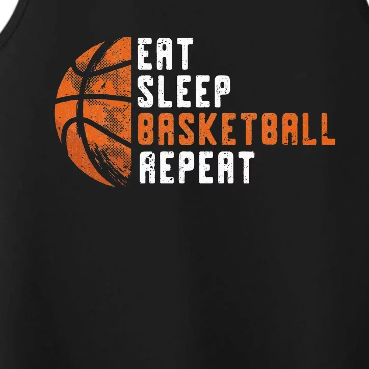 Basketball Coach Eat Sleep Basketball Repeat Basketball Performance Tank