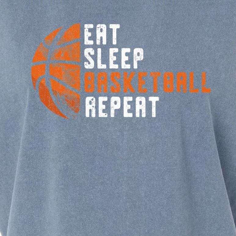 Basketball Coach Eat Sleep Basketball Repeat Basketball Garment-Dyed Women's Muscle Tee