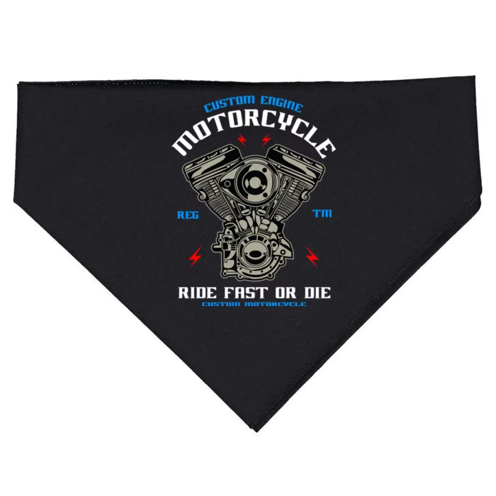 Bike Custom Engine Mechanics Gift USA-Made Doggie Bandana