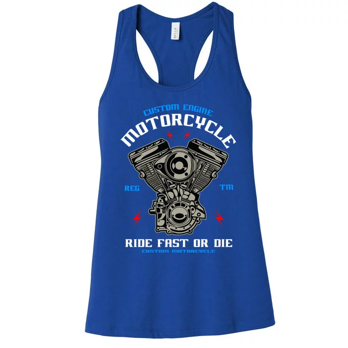 Bike Custom Engine Mechanics Gift Women's Racerback Tank