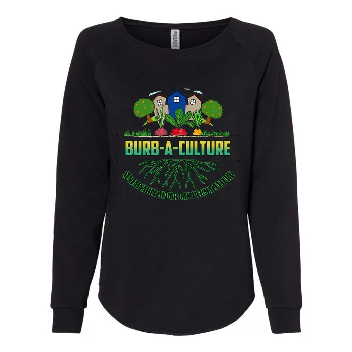 BurbACulture Cute Earth Day Sustainability Permaculture Womens California Wash Sweatshirt