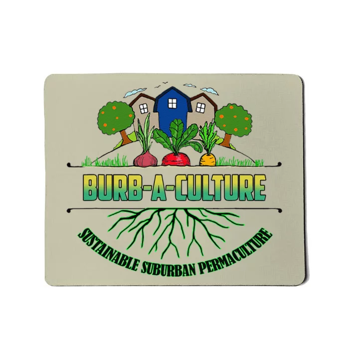 BurbACulture Cute Earth Day Sustainability Permaculture Mousepad