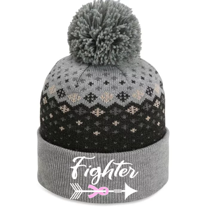 Breast Cancer Fighter The Baniff Cuffed Pom Beanie