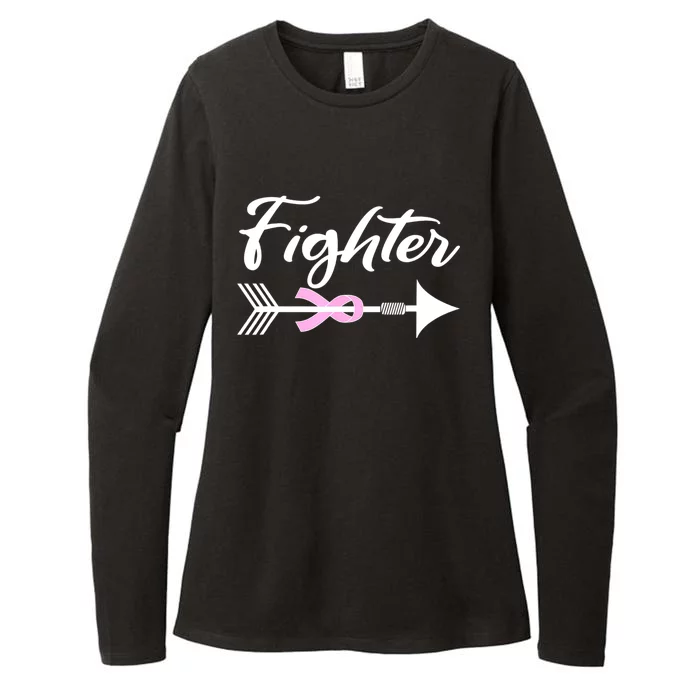 Breast Cancer Fighter Womens CVC Long Sleeve Shirt