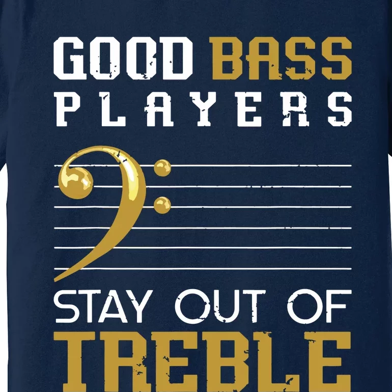 Bass Clef Funny Bass Player Gift Bass Guitar Premium T-Shirt